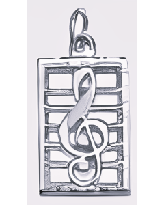 Silver Treble Clef Charm