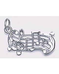 Silver Music Notes Pendant