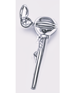 Silver Microphone Charm