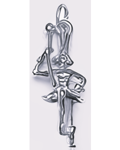 Silver 3D Majorette Charm