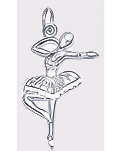 Silver Ballet Dancer Charm