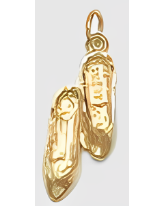 10K Yellow Gold Ballet Shoes Charm