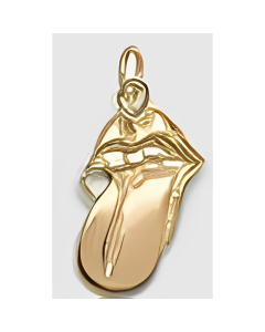 10K Yellow Gold Performing Arts Tongue & Lips Charm