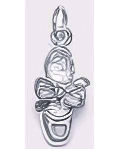 Silver 3D Tap Shoe Charm