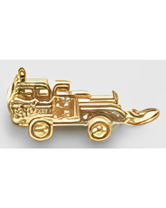 10K Yellow Gold 3D Fire Truck Charm