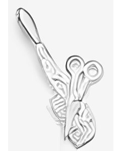 Silver Comb & Scissors Pendant