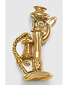10K Yellow Gold 3D Old Fashion Telephone Charm
