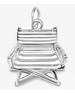 Silver 3D Director's Chair Charm
