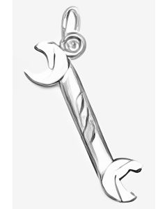 Silver 3D Double Sided Wrench Charm