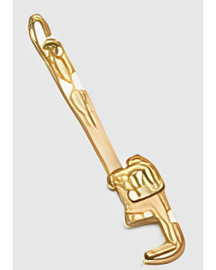 10K Yellow Gold 3D Adjustable Wrench Charm