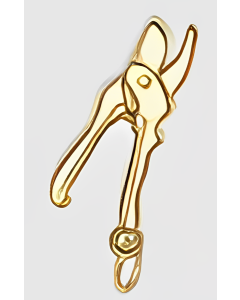10K Yellow Gold 3D Small Shears Charm
