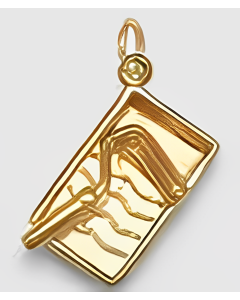 10K Yellow Gold 3D Paint Tray & Roller Charm