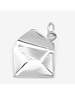 Silver Opened Envelope Charm