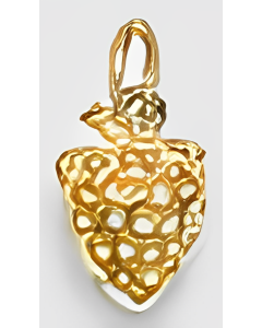 10K Yellow Gold 3D Strawberry Charm
