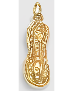10K Yellow Gold 3D Peanut Charm