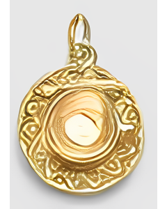 10K Yellow Gold 3D Coffee Cup & Saucer Charm