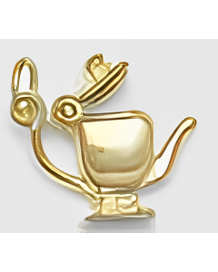 10K Yellow Gold 3D Tea Pot Charm
