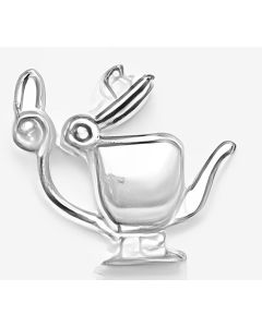 Silver 3D Tea Pot Charm