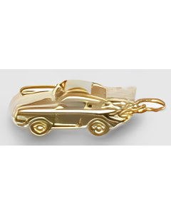 10K Yellow Gold 3D Car Charm