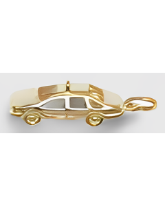 10K Yellow Gold 3D Taxi Charm