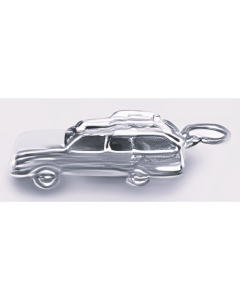 Silver 3D Station Wagon Charm