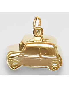 10K Yellow Gold 3D Mini Car Charm
