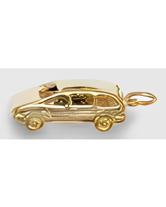 10K Yellow Gold 3D Hatchback Car Charm