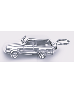 Silver 3D Suv Charm