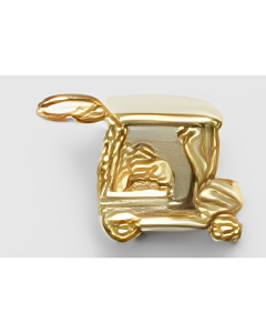 10K Yellow Gold 3D Golf Cart Charm