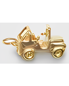 10K Yellow Gold 3D Jeep Charm