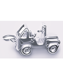 Silver 3D Jeep Charm