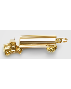 10K Yellow Gold 3D Tanker Truck Charm