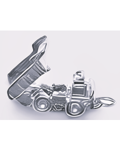 Silver 3D Dump Truck Charm