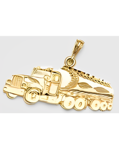 10K Yellow Gold Tanker Truck Charm