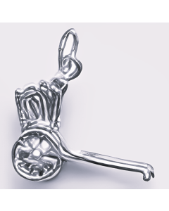 Silver 3D Rickshaw Charm