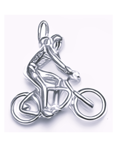 Silver 3D Bicycle Charm