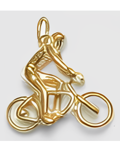 10K Yellow Gold 3D Bicycle Charm