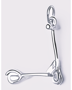 Silver 3D Scooter Charm