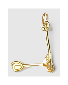 10K Yellow Gold 3D Scooter Charm