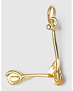 10K Yellow Gold 3D Scooter Charm