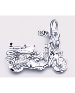 Silver 3D Motor Bike Charm