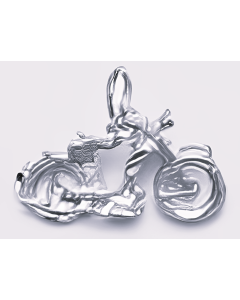 Silver 3D Motor Bike Charm