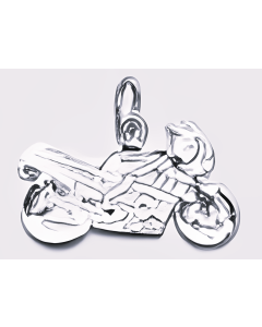 Silver Motorcycle Charm