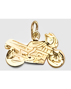 10K Yellow Gold Motorcycle Charm