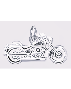 Silver Motorcycle Charm