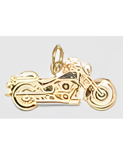 10K Yellow Gold Motorcycle Charm