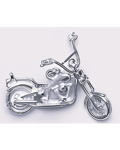 Silver 3D Motorcycle Pendant