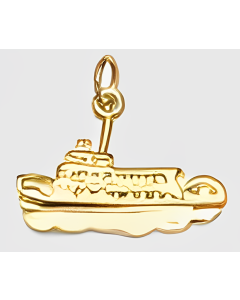 10K Yellow Gold Riverboat Charm