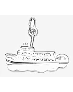 Silver Riverboat Charm