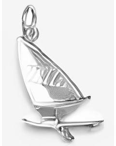 Silver Windsurfer Boat Pendant